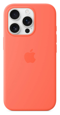 APPLE iPhone 16 Pro Silikon Case mit MagSafe, mandarine