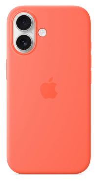 APPLE iPhone 16 Silikon Case mit MagSafe, mandarine