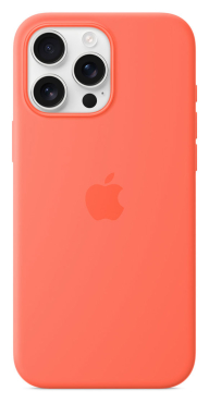 APPLE iPhone 16 Pro Max Silikon Case mit MagSafe, mandarine