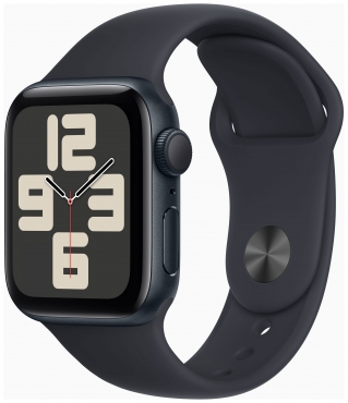 APPLE Watch SE GPS, Aluminum mitternacht, 40mm mit Sportarmband, mitternacht - S/M