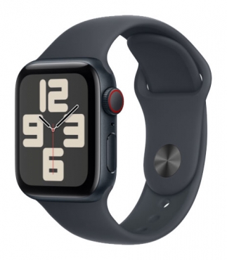 APPLE Watch SE GPS + Cellular, Aluminium mitternacht, 40mm mit Sportarmband, mitternacht - S/M