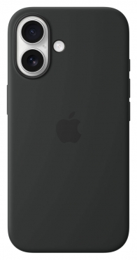 APPLE iPhone 16 Silikon Case mit MagSafe, schwarz