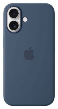 APPLE iPhone 16 Silikon Case mit MagSafe, denim