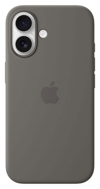 APPLE iPhone 16 Silikon Case mit MagSafe, steingrau