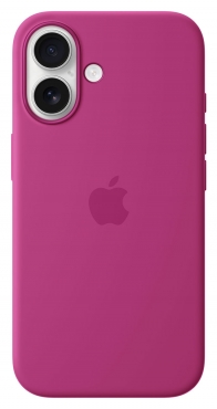 APPLE iPhone 16 Silikon Case mit MagSafe, fuchsia