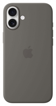 APPLE iPhone 16 Plus Silikon Case mit MagSafe, steingrau