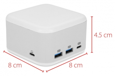 LMP USB-C PowerDock 5 Port, Dock & 130W Netzteil, silber