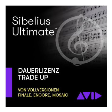 AVID Sibelius Ultimate, Dauerlizenz TRADE-UP von Finale, Encore, Mosaic, Notion (Download)