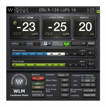 WAVES WLM Plus Loudness Meter (Download)